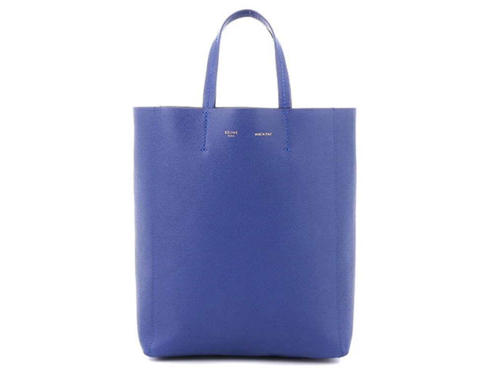 Celine Shoulder Tote Bag Cabas Calfskin Embossed Purple